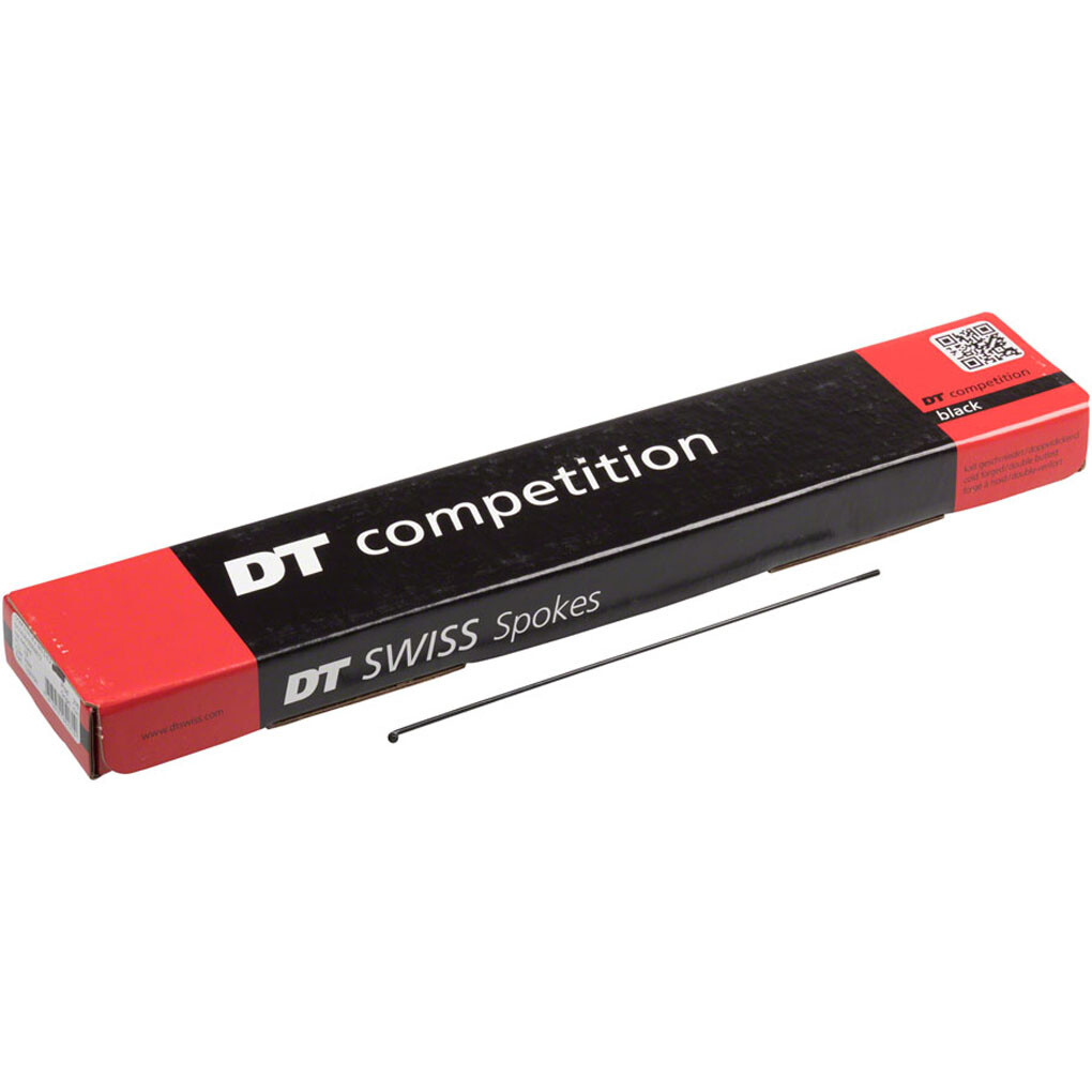 DT Swiss Competition Spoke 2.0mm 1.8mm 2.0mm 259mm J-bend Black Box of 100
