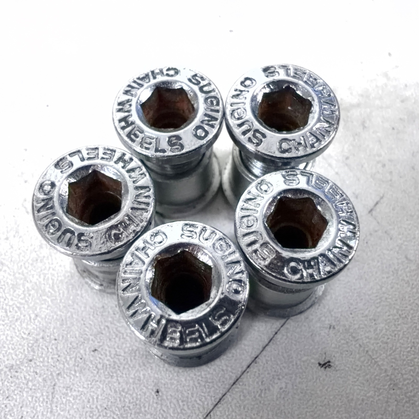 Vintage Sugino Double Chainring Screw Set Steel