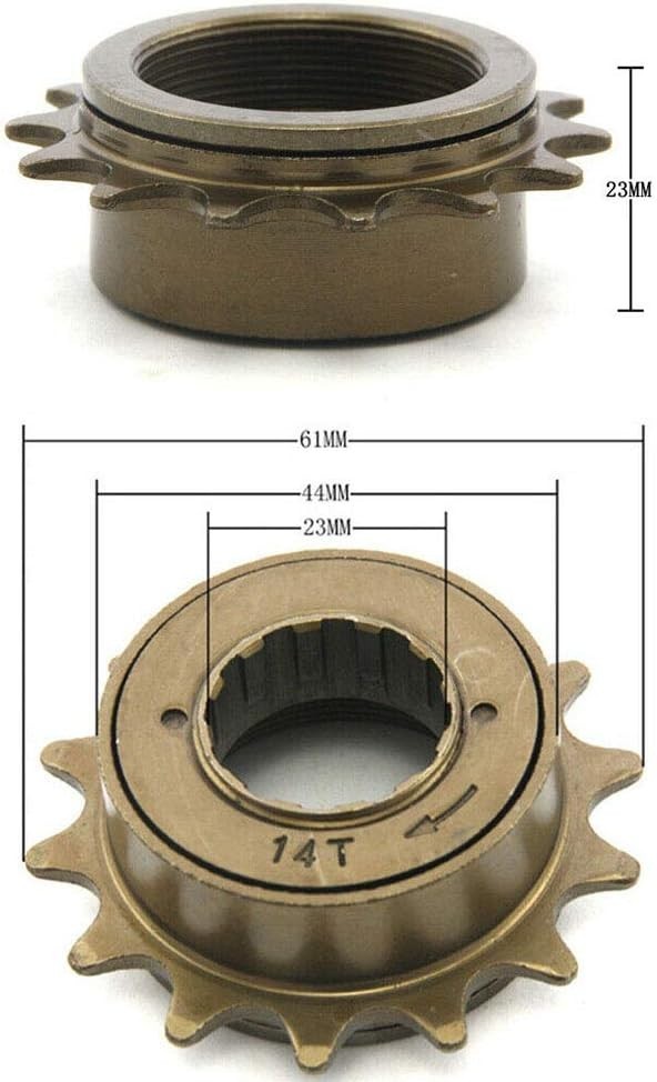 Acxico 1Pcs Freewheel 14T Teeth 34MM Single Speed Freewheel Flywheel Sprocket