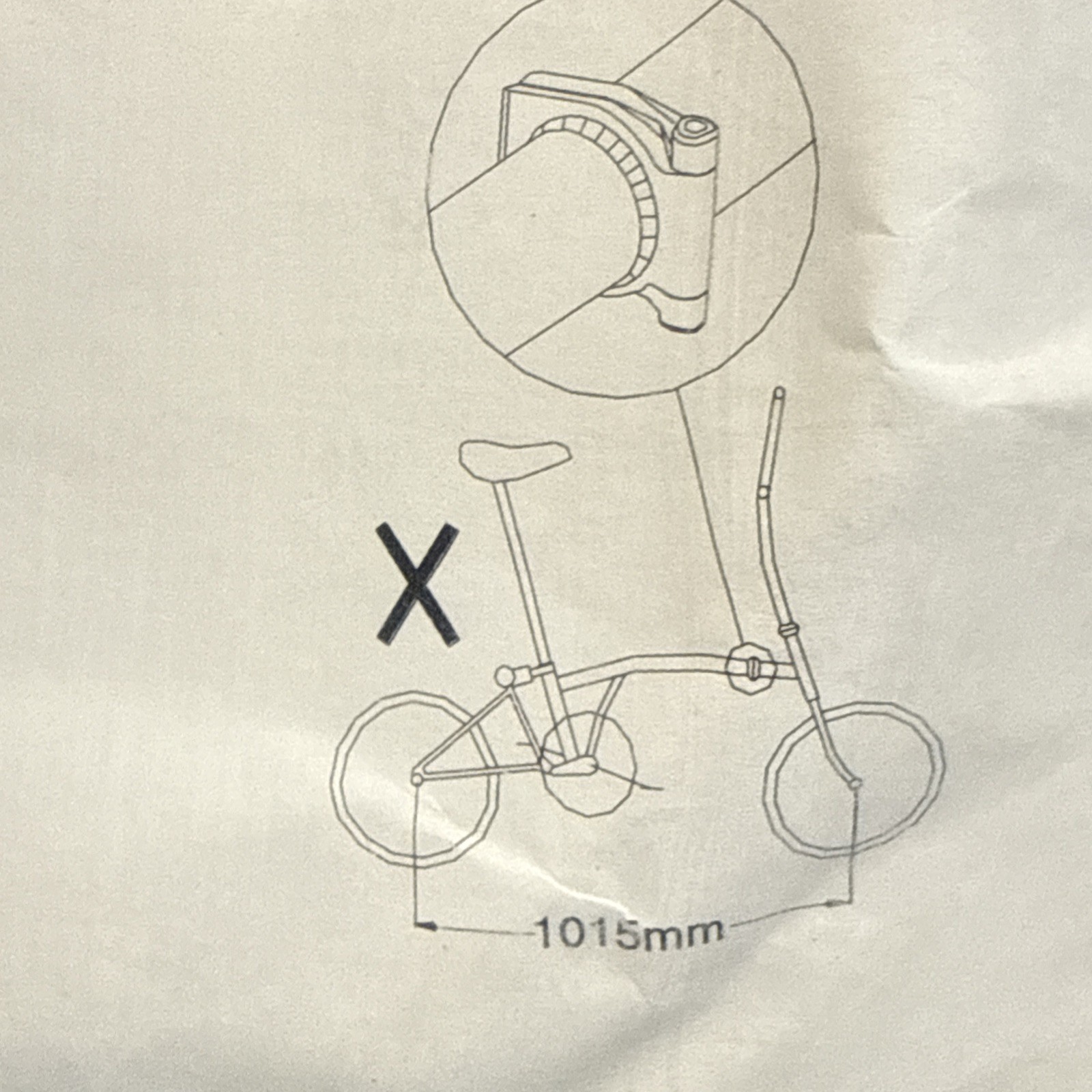 Brompton Rear brake cable for Left lever to Rear brake – long wheel base