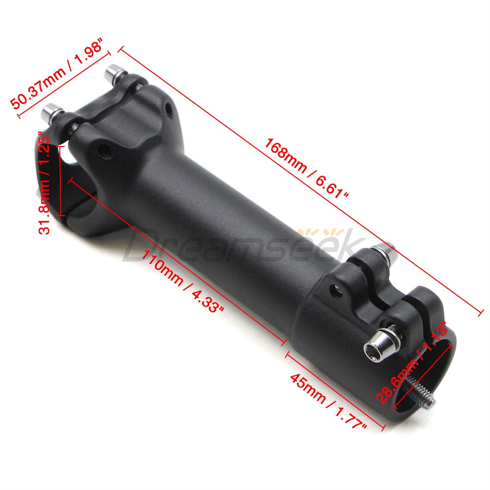 Bike Stem Handlebar Riser MTB Road Bicycle Extension Bar 180 Degree 31.8x110mm