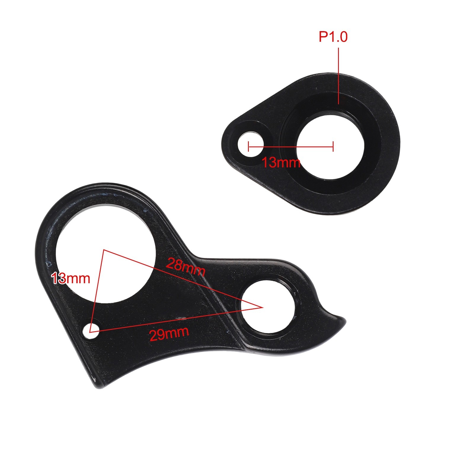 Rear Derailleur Hanger for Cube Thru Axle Type CNC Aluminum Alloy Black