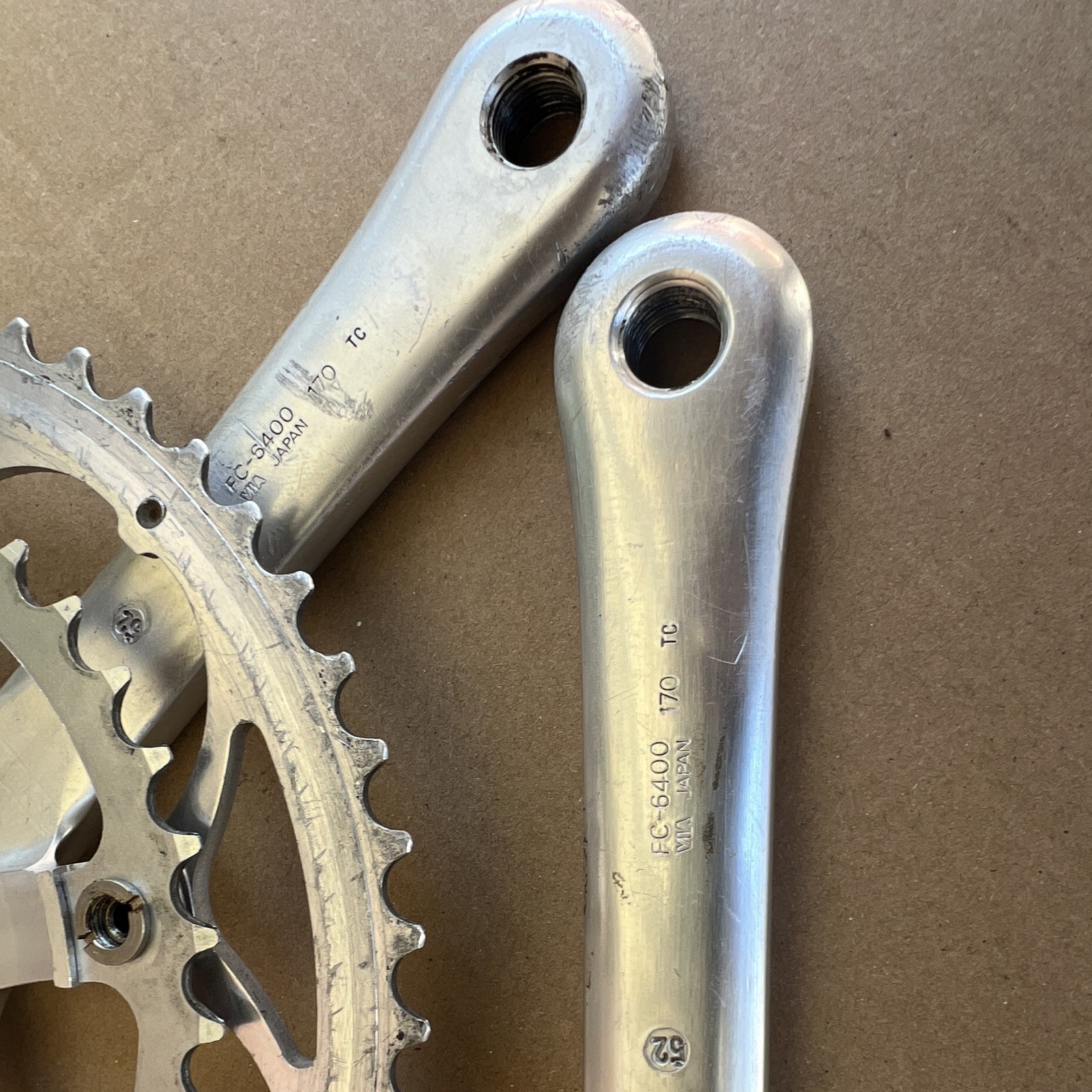 Shimano FC-6400 170mm Double Square Taper Road Aluminum Crankset Silver (9/16)