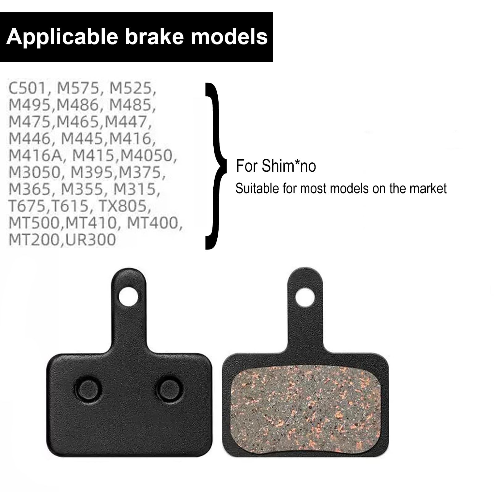 4 Pairs Bicycle Disc Brake Pads HeavyDuty SemiMetallic 8 Pcs for Mountain Bike