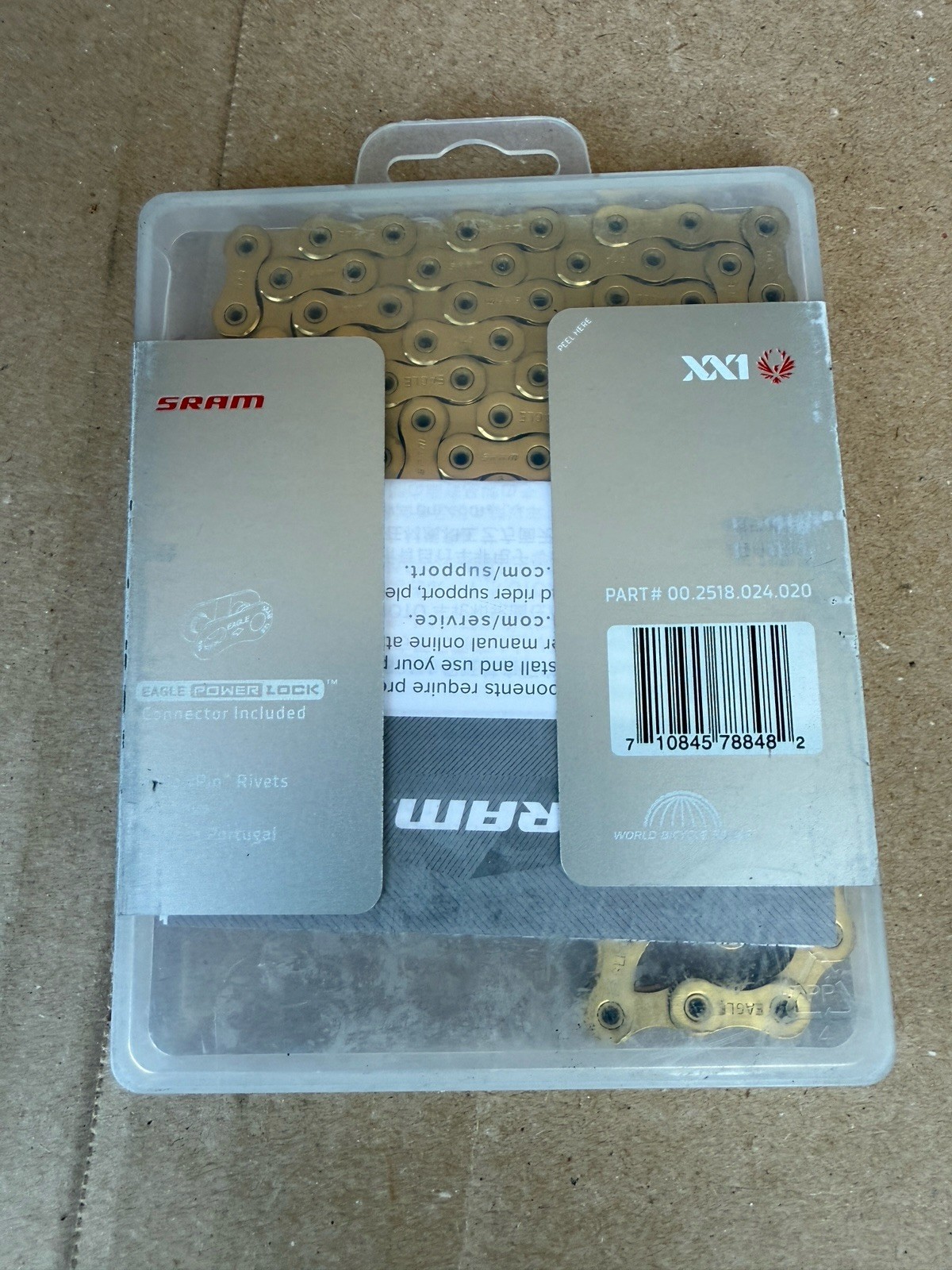 SRAM XX1 Eagle 12-Speed Gold Chain with Flowlink Technology & PowerLock, E-Bike
