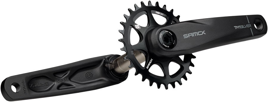 Samox Silver TM-1 Crankset – 155mm, 3-Bolt Direct Mount 30t Chainring, 24mm
