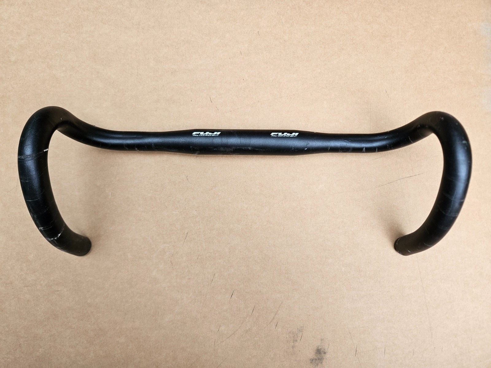 Fuji Aluminum Alloy Road Bike Drop Bars 40cm Wide x 31.8mm Clamp Black