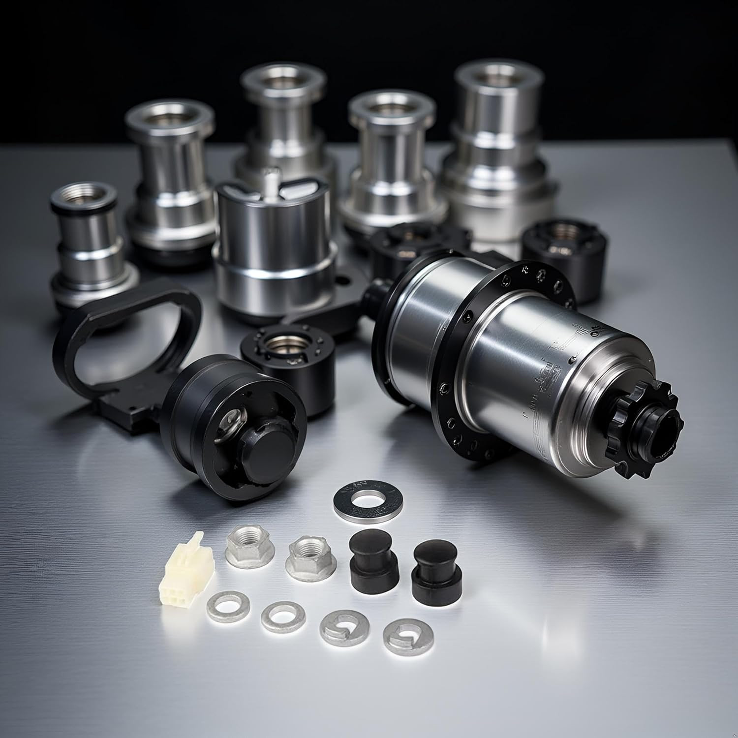 EBike Hub Motor Axle Kit 12mm Shaft Front Lock Nut with Washer and Cover E…