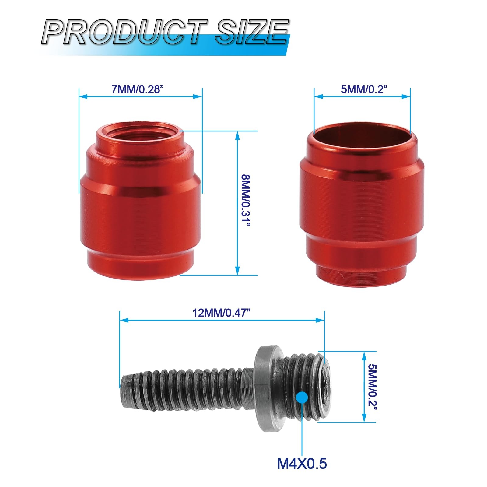 VANSIHO Bicycles Brake Olive connecting insert kit-fit for Sram Avid Red