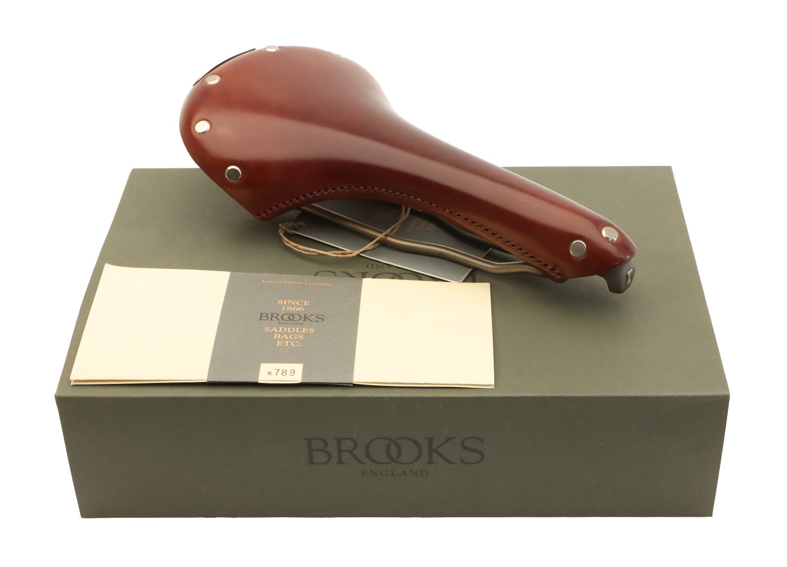 Brooks New Swallow LIMITED EDITION Saddle #789 of 999 Ti Rails Brown Leather NOS