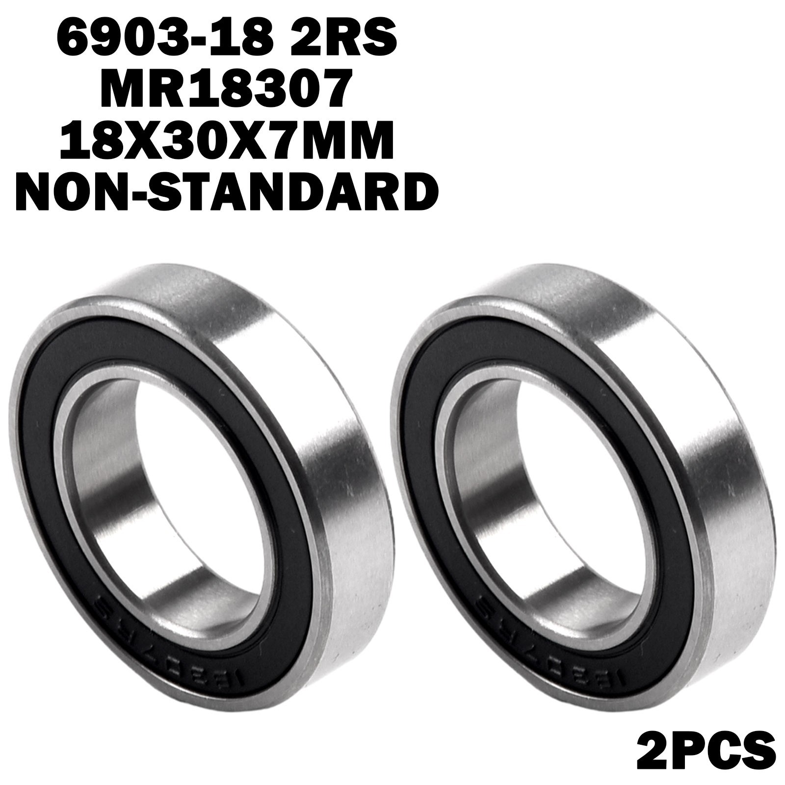 2 Packs Center Shaft Bearing Bike Bearings Bicycles Front And Rear Axles