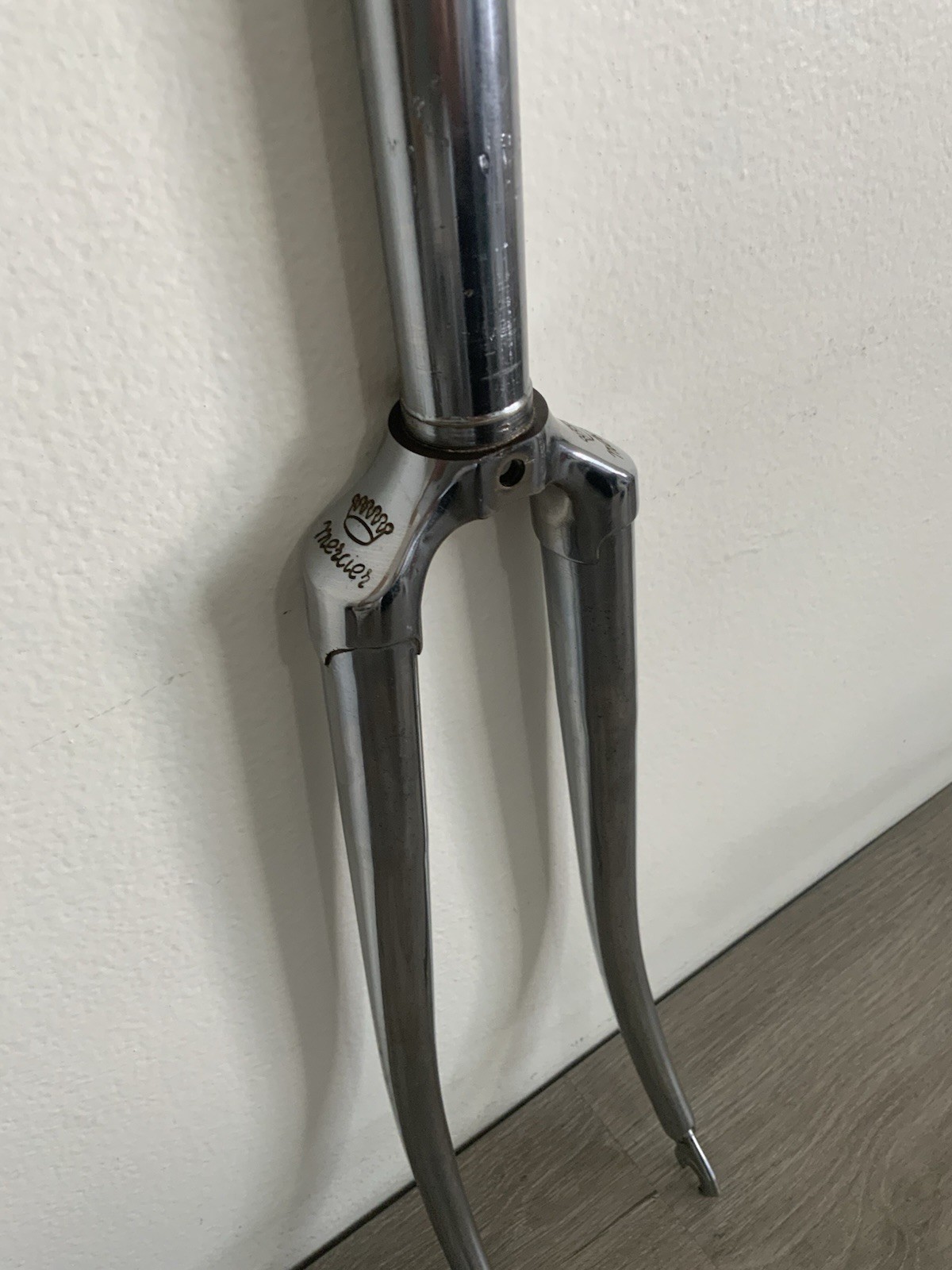 MERCIER ONE-INCH THREADED FORK 700C 171 MM STEERER BSA THREADS 26.4 RACE CHROME