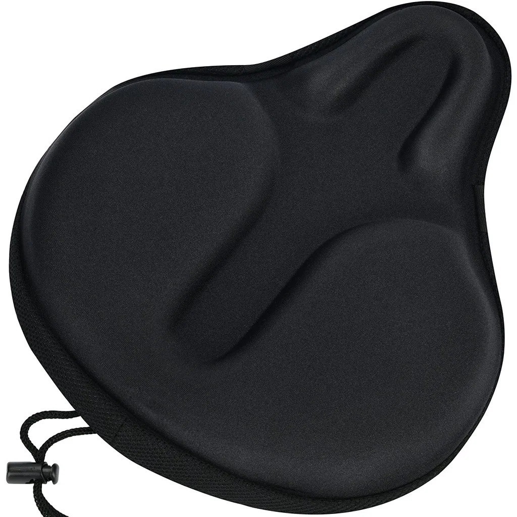 Comfort Bike Seat Cushion Soft Gel Extra Wide Big Bum Bicycle Saddle Pad Sporty