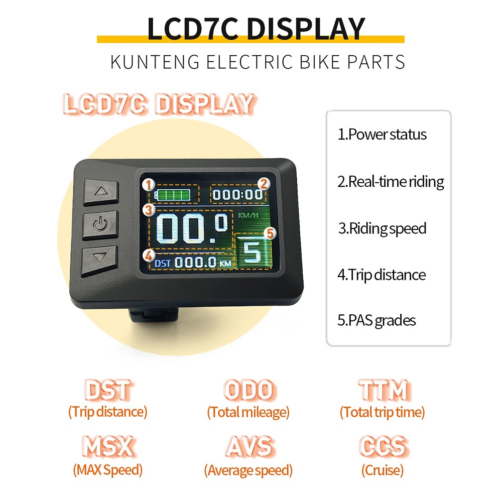 E-Bike 36V/48V KT 1000W-3000W 30A-50A Brushless Motor Controller +LCD Display