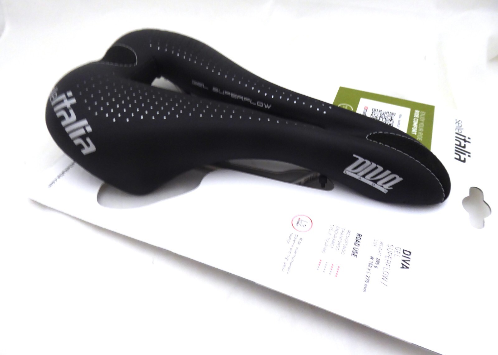 Selle Italia Diva Gel Superflow Saddle – Titanium, Black, Women’s, L3
