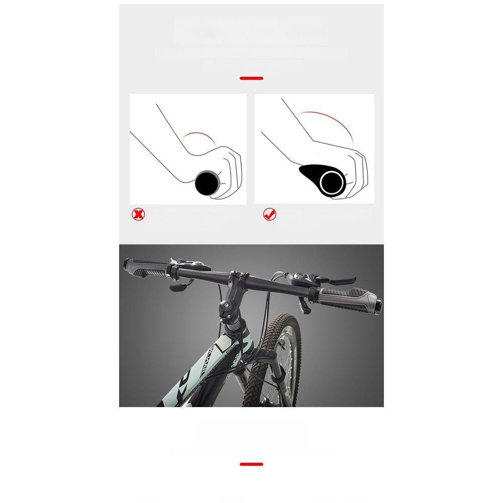 Shock Absorbing Grips Bike Grips Aluminum Alloy Rings Vibration Reduction