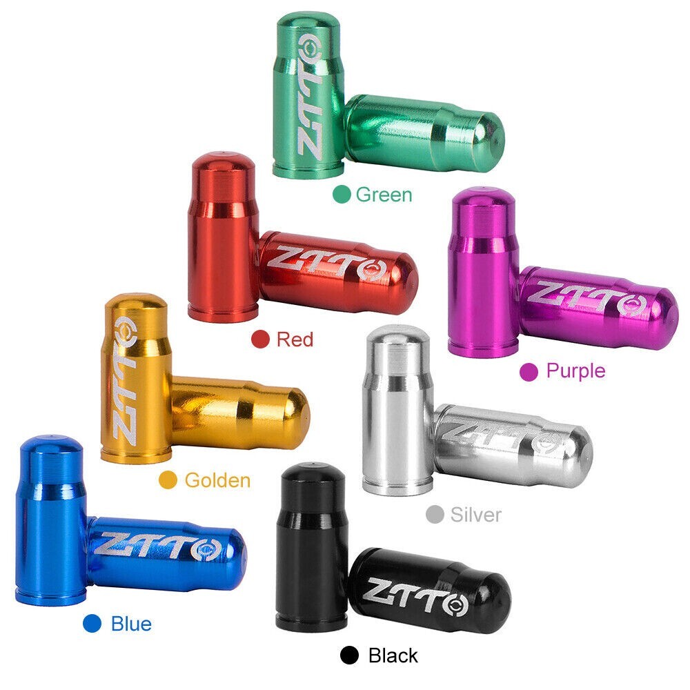 2x Bike Tube Aluminum Valve Caps MTB Road Bicycle Presta Tire Dust Cover ZTTO