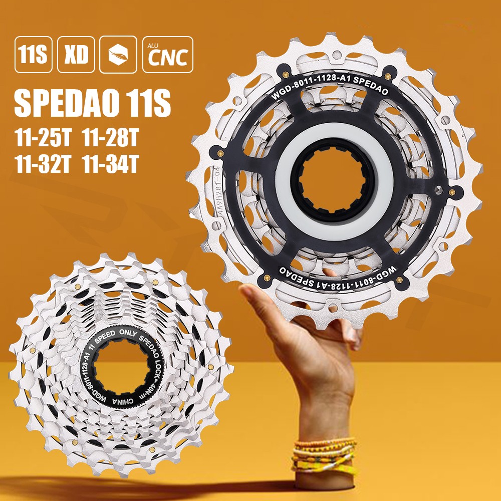 Spedao 11 Speed Cassette 11-28/32/34T Ultralight CNC HG Road Bike Freewheel