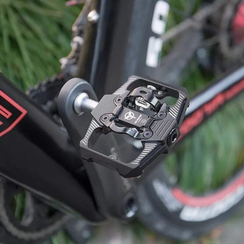 Bicycle Lock Pedal 2 In 1 With Free Cleat For SPD System MTB Road Sealed Bearing