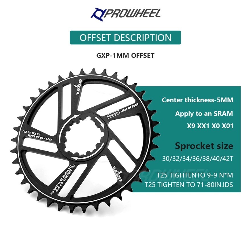 Snow Bike Crankset 170mm 30/32/34/36/38/40/42T with Sprockets Bottom Bracket BB