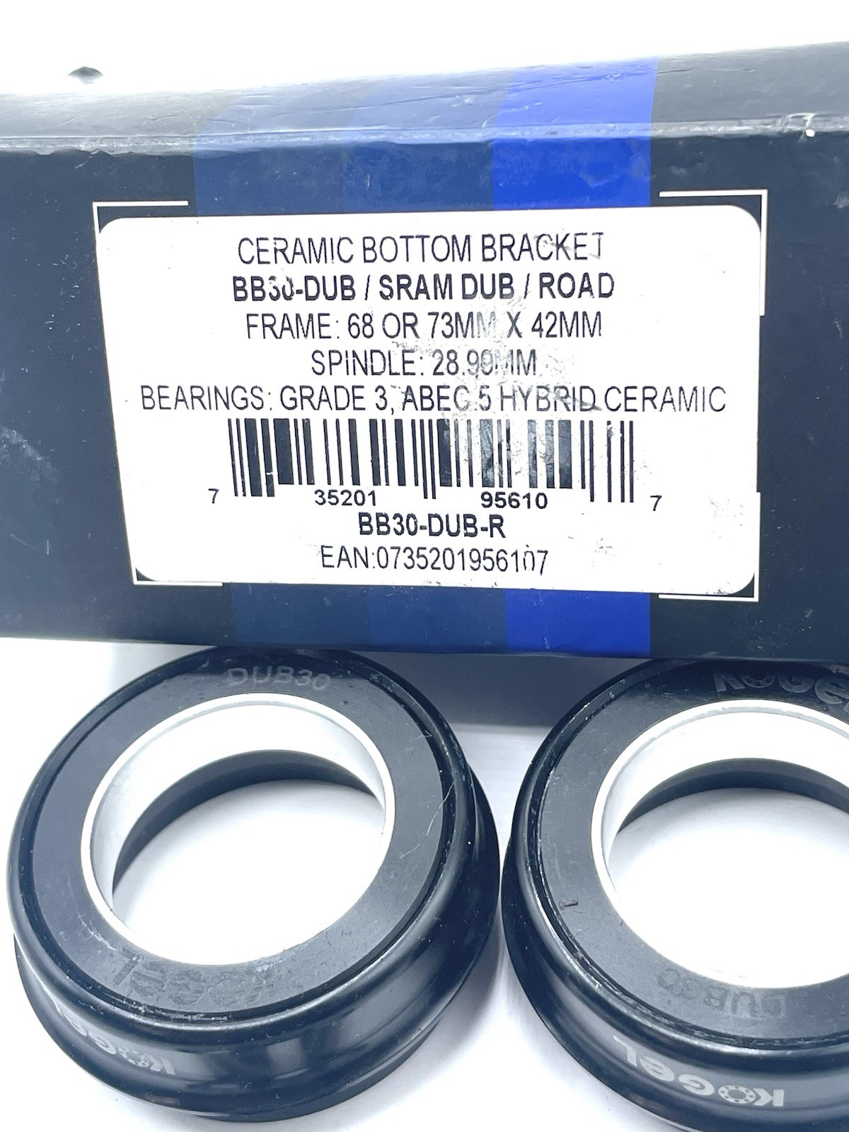 KOGEL Ceramic Bottom Bracket BB30 for Sram DUB Road Black