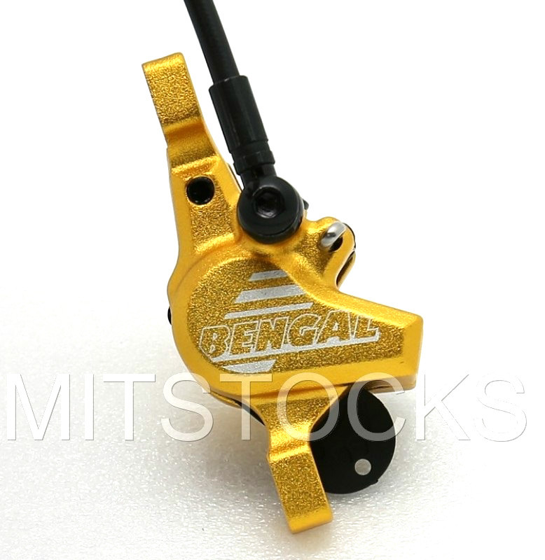 Bengal Helix 7B Bike Bicycle Hydraulic Disc Brakes 160mm F & R Complete Kit Gold