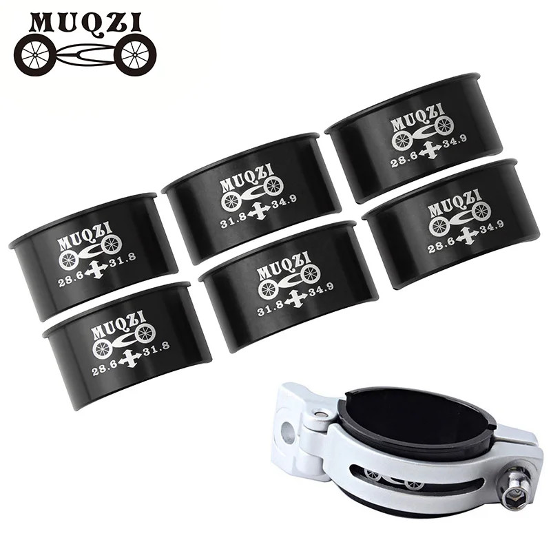 2PCS New Bike Front Derailleur Shim Adapter 28.6 to 31.8 34.9 Clamp Converter