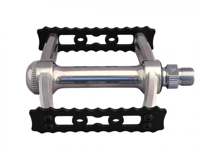MKS PEDAL MIKASHIMA SYLVAN GORDITO 9/16″ W94×L85 ALLOY PEDAL NEW BLACK /SILVER