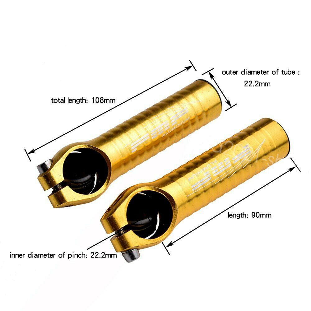 1 Pair Bicycle Handlebar End 22.2mm Aluminum Alloy Mountain Bike Handle Bar Ends