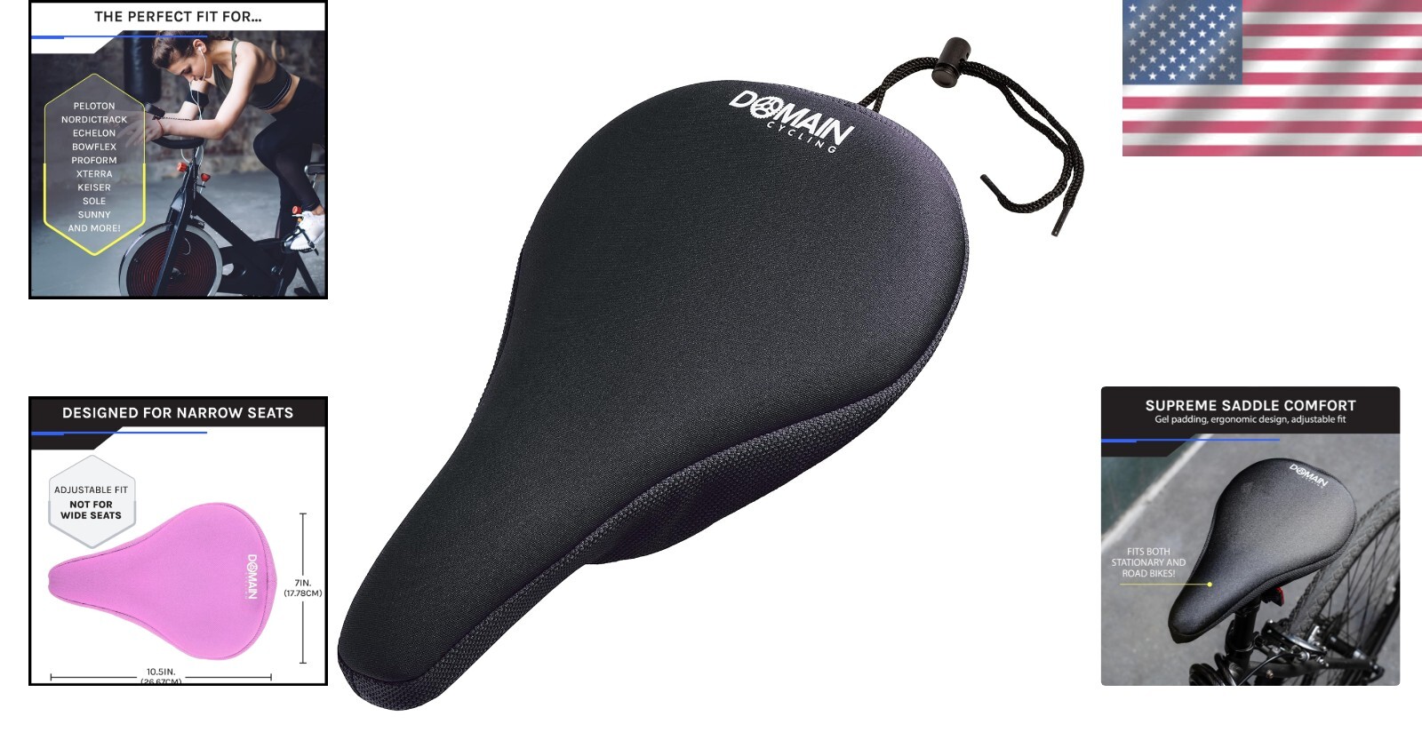 10.5”x7” Gel Bicycle Seat Cover – Ultimate Comfort for Men & Women Cyclists