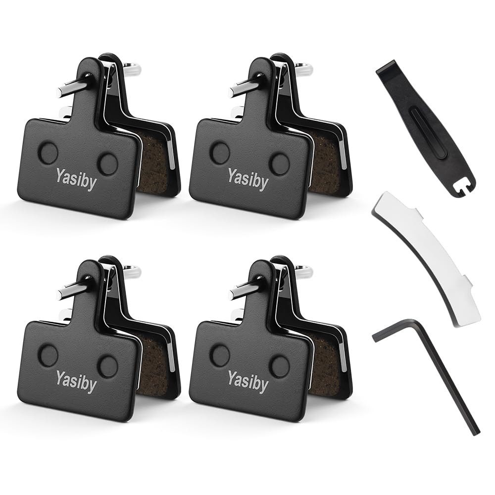 4 Pairs MTB Disc Brake Pads Resin & Semi-Metallic Quiet W/ Install Kit E-Bike U