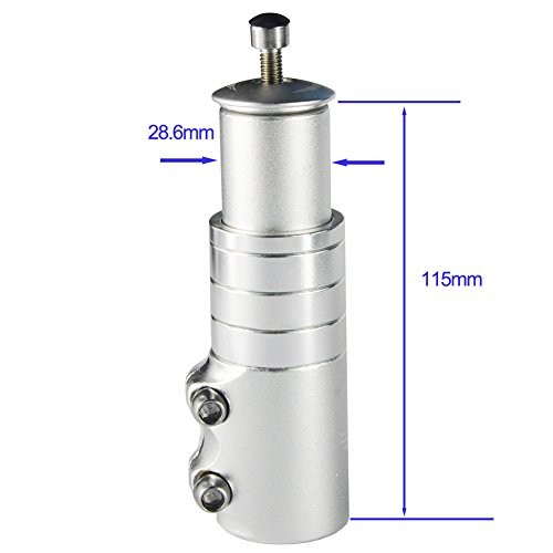 Bike Stem Riser Adaptor Bicycle Fork Head Handlebar Head Up Rising Silver
