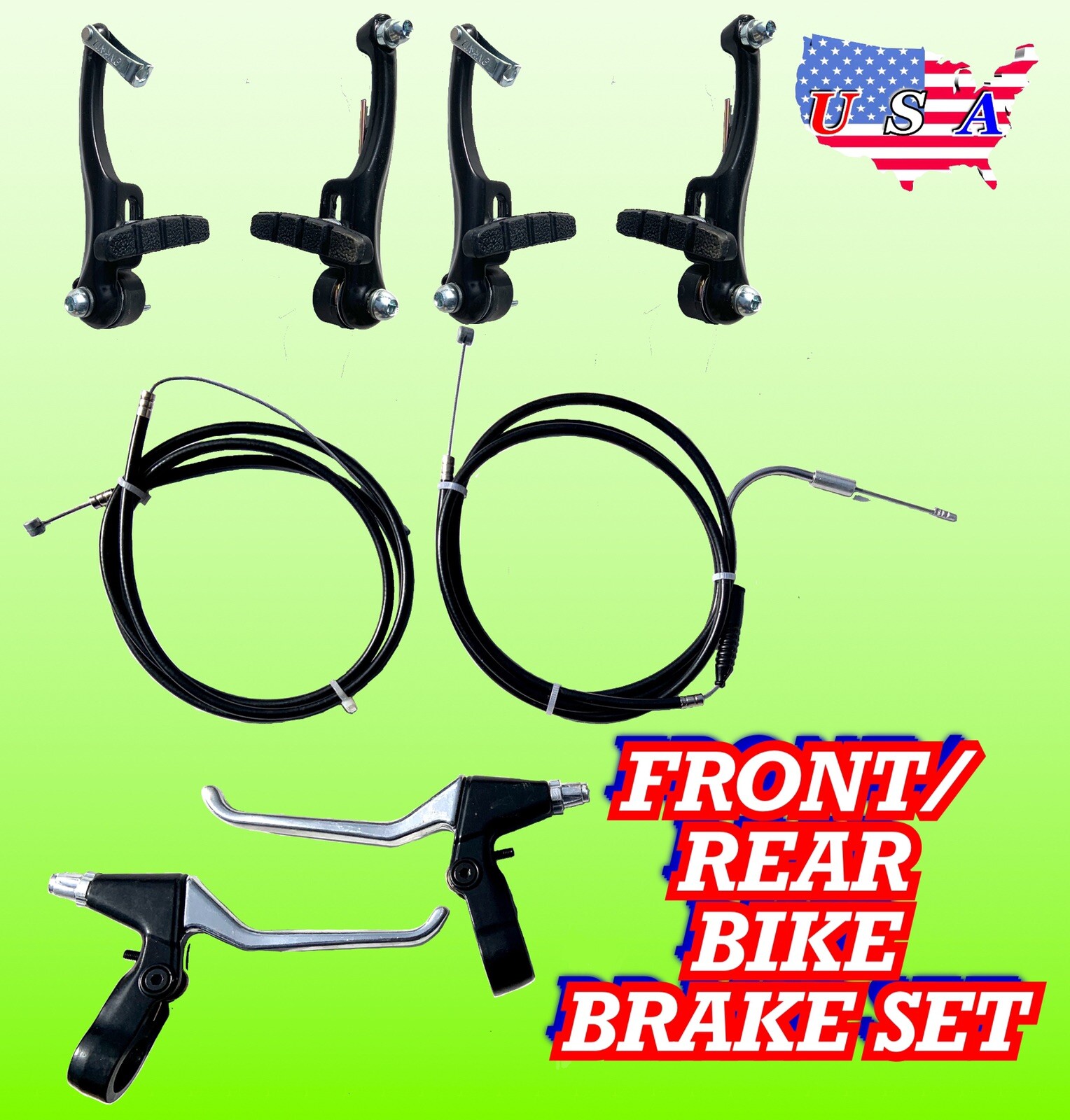 Aluminum V Brake Levers Cables Caliper Set For Mountain Bike Road Bike MTB BMX