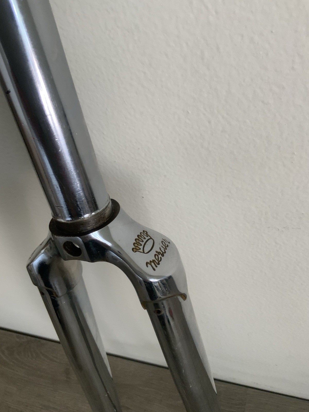 MERCIER ONE-INCH THREADED FORK 700C 171 MM STEERER BSA THREADS 26.4 RACE CHROME