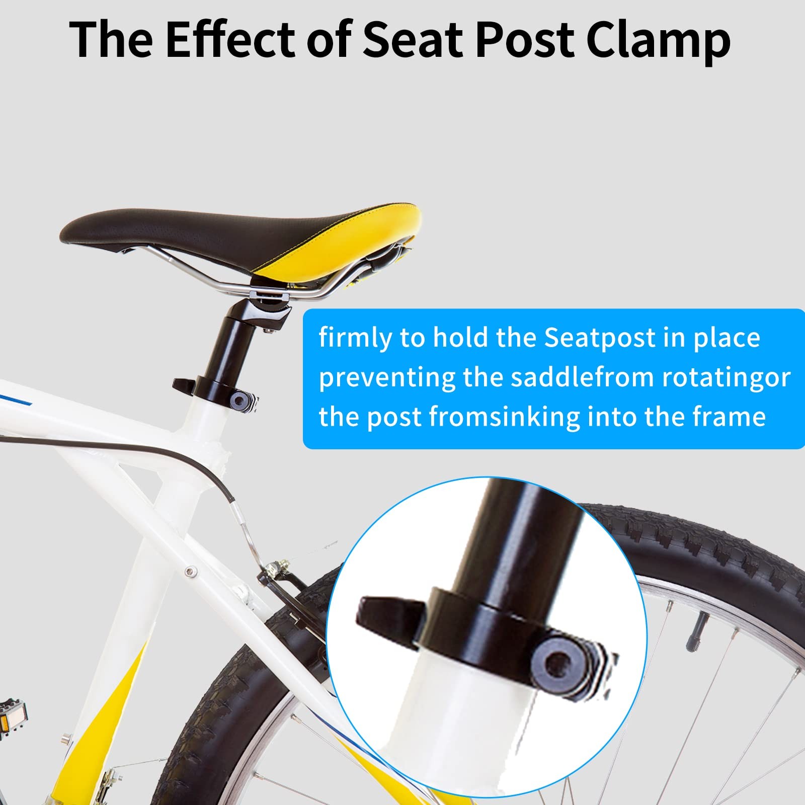 Premium Bike Seat Post Clamp 31.8mm Quick Release Seatpost Collar Aluminum