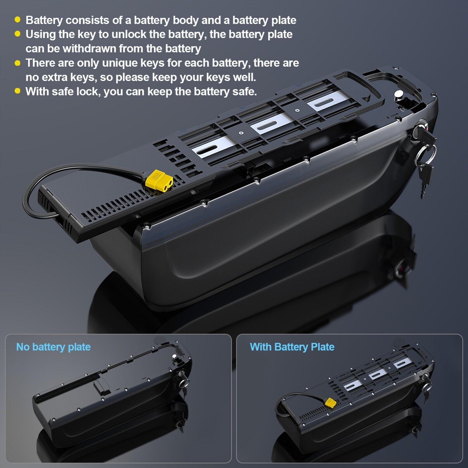 48v lithium battery EBike 48V 15Ah Battery Pack for 0-1000W E-Bike Motor