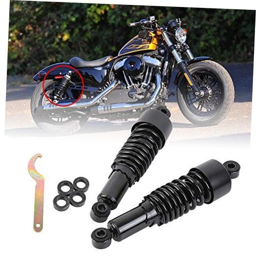 Samger Motorcycle 1 Pair 267mm 10.5″ Rear Shock Absorber Rear Suspension Black