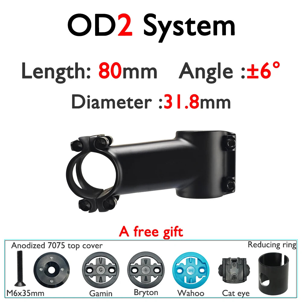 Road / Mountain Bike Carbon Stem 6° 12° 17° 60-120mm Fork Clamp Diameter 31.8mm