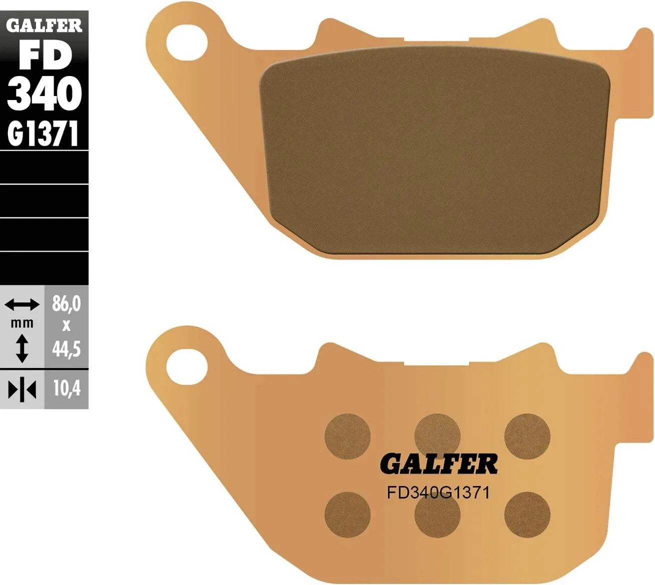 galfer brake pads fd340 brake pad fd340 g1371 sint. metal street