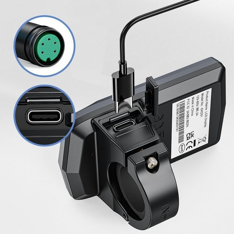 Ebike 24V/36V/48V LCD Display 500C Display for Bafang BBS BBSHD Mid Hub Motor US