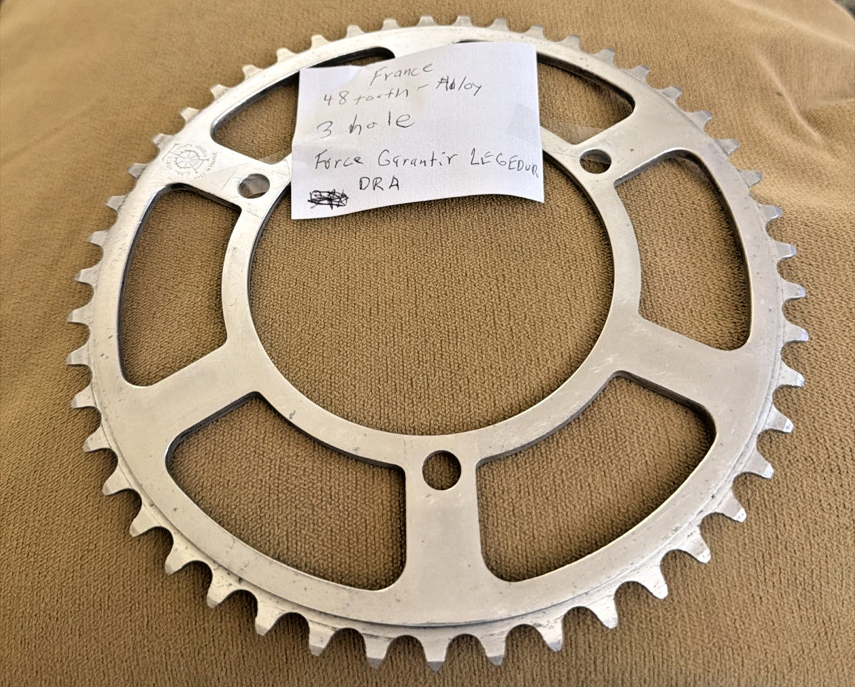 Garantir Vintage French Bike Chainring 48T Alloy / 3 Hole / Force Legedur _ NOS
