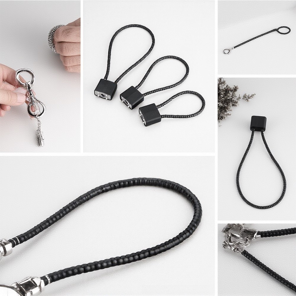 38cm Wire Rope Lock Keyed Iron Body with 3 Keys for Cupboard Filing Cabinet Use
