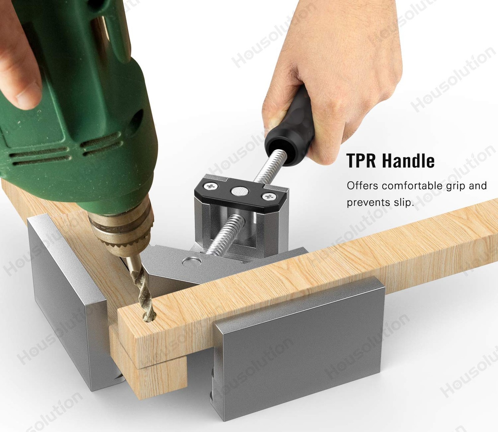 Housolution Right Angle Clamp, [2 PACK] Single Handle 90° Aluminum Alloy Co