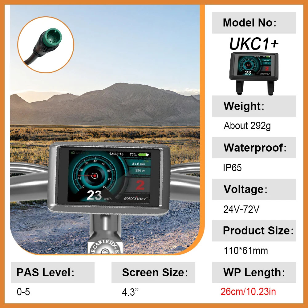 Electric Bicycle Display 24V 36V 48V 52V 60V 72V Display SM/Waterproof Plug
