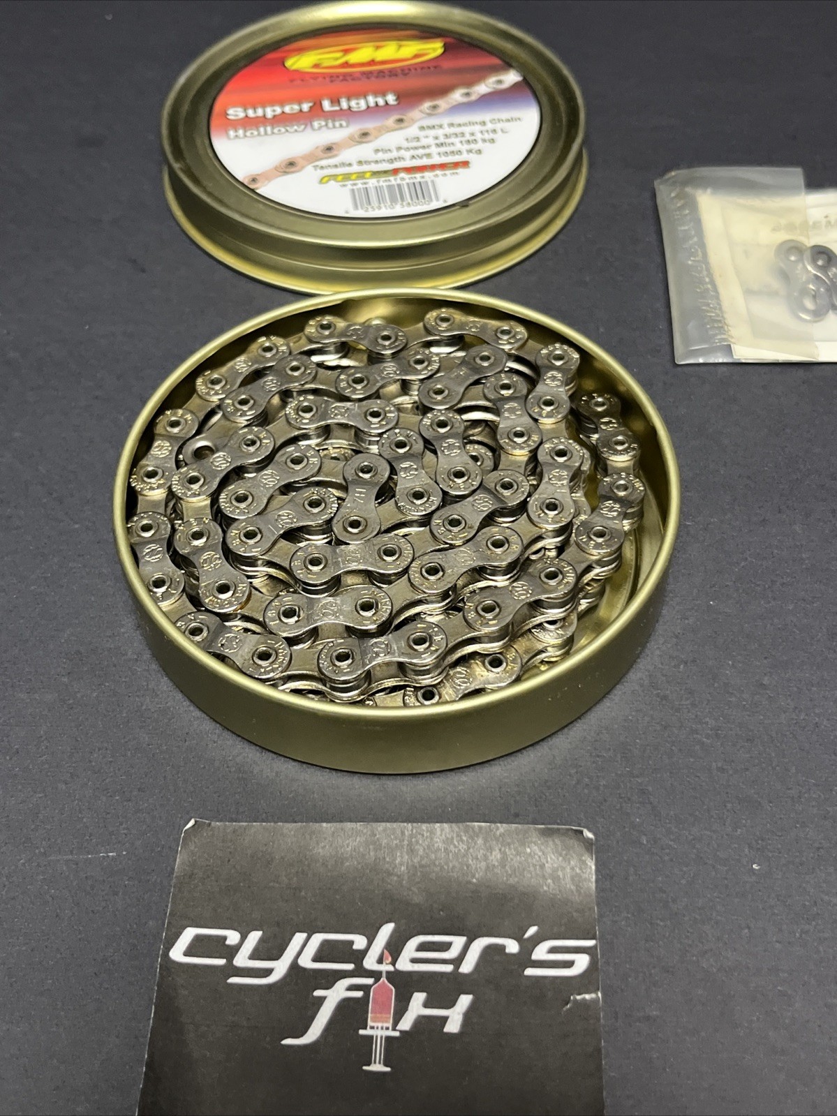 FMF Tin 1/2 x 3/32 x 116 Link Super Light Hollow Pin Bmx Racing Chain Gt Haro SE