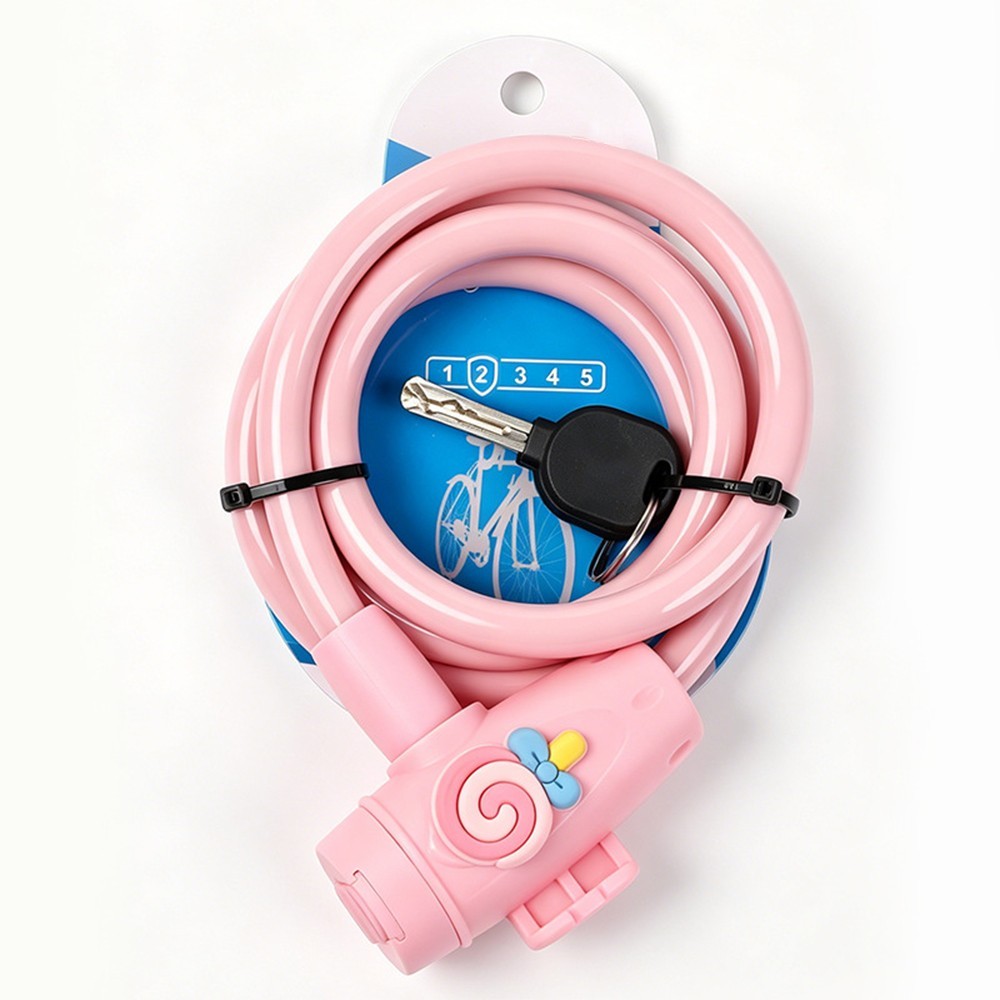 Keyless Bike Lock Push To Lock Cable 10mm Reinforced Steel Zinc Alloy Lock Core