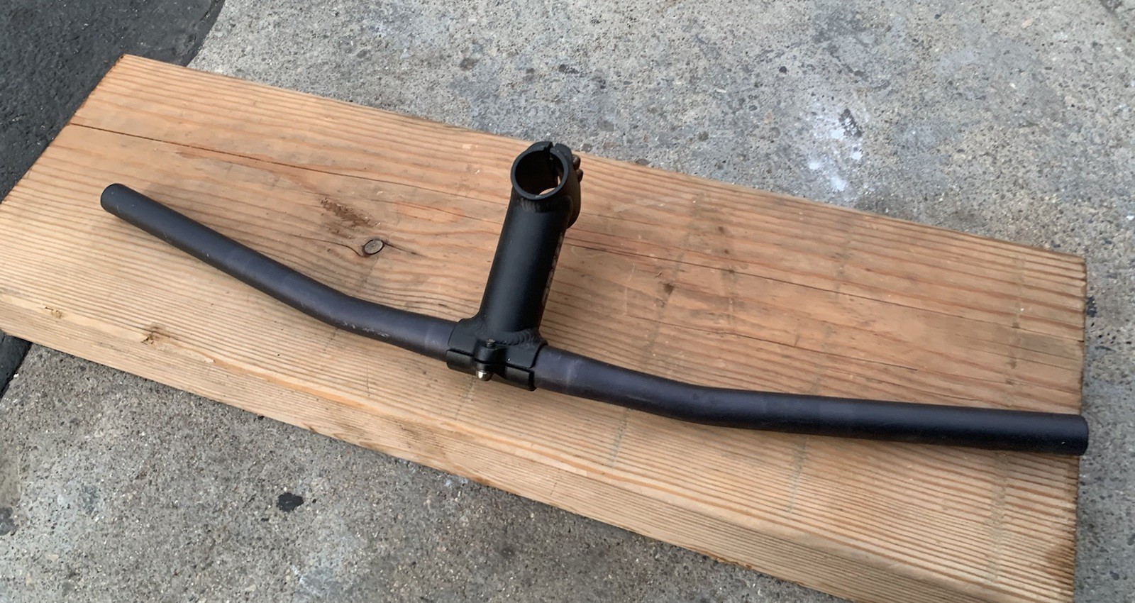 Vintage TITEC Hell Bent XC Riser MTB Aluminum Handlebar And Stem 640mm, Black