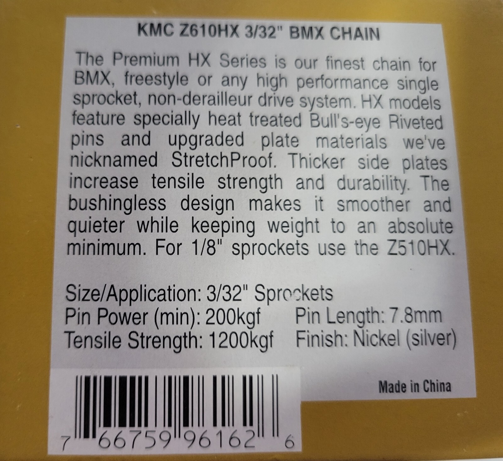 NEW Premium KMC Z610HX Bicycle BMX bike Chain 1/2″ x 3/32″ 112 links