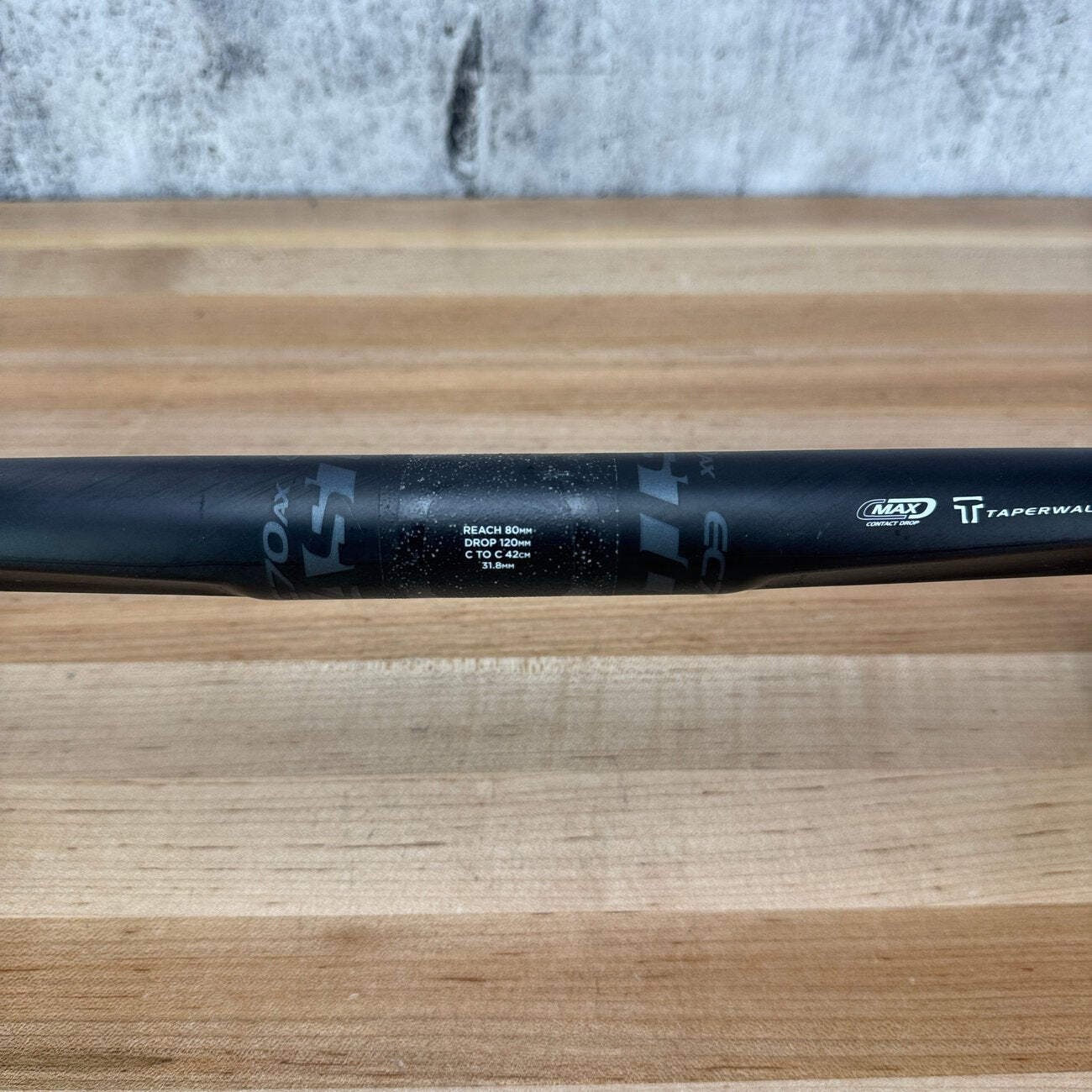 Light Use! Easton EC70 AX 42/49cm Flared Carbon 31.8mm Drop Bar Bike Handlebar 2
