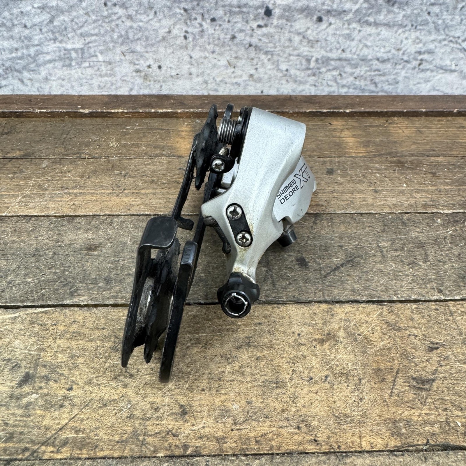 Vintage Shimano Deore XT RD-M750 Rear Derailleur Long Cage 9s Silver Japan MTB